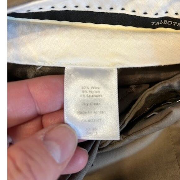 TALBOTS Brown Wool Blend Wide Straight Leg Pants Trousers Corpcore Size 12 - Picture 7 of 10